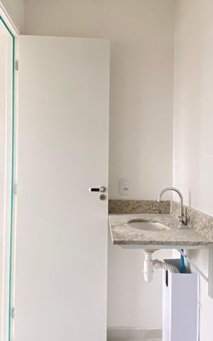 Studio para alugar com 39m², 2 quartos e 1 vaga Studio para alugar com 39m², 2 quartos e 1 vagaBanheiro