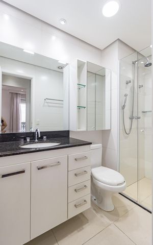 Apartamento para alugar com 40m², 1 quarto e 1 vaga Apartamento para alugar com 40m², 1 quarto e 1 vagaBanheiro