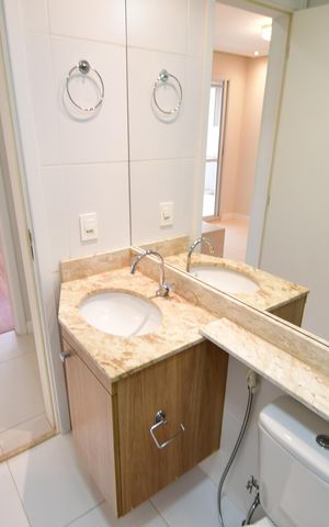 Apartamento para alugar com 60m², 2 quartos e 1 vagaBanheiro Social