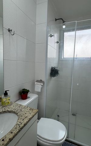 Apartamento à venda com 55m², 2 quartos e 1 vaga Apartamento à venda com 55m², 2 quartos e 1 vagaBanheiro 1