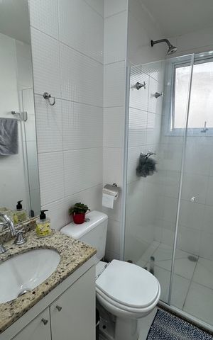 Apartamento à venda com 55m², 2 quartos e 1 vaga Apartamento à venda com 55m², 2 quartos e 1 vagaBanheiro 1