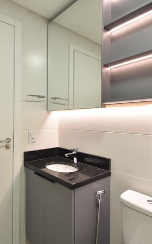 Studio para alugar com 20m², 1 quarto e sem vagaBanheiro do Studio