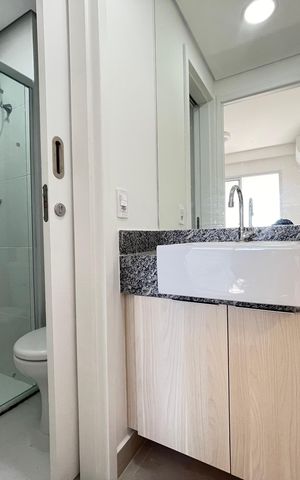 Apartamento para alugar com 32m², 1 quarto e 1 vaga Apartamento para alugar com 32m², 1 quarto e 1 vagaBanheiro
