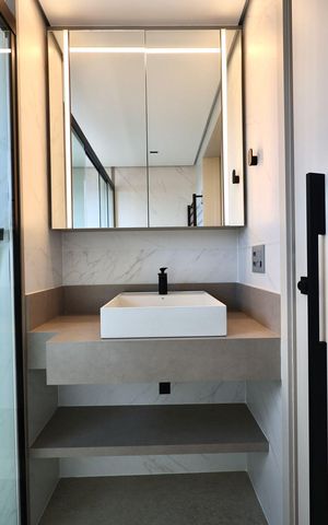 Apartamento para alugar com 105m², 1 quarto e 2 vagas Apartamento para alugar com 105m², 1 quarto e 2 vagasBanheiro 1 da suíte