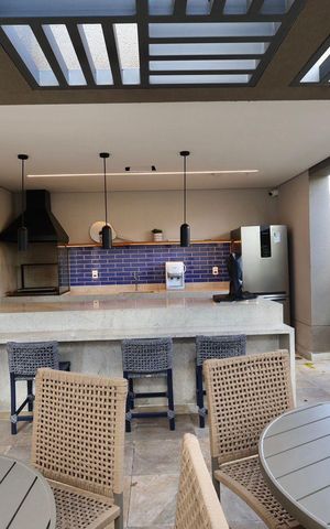 Apartamento para alugar com 105m², 1 quarto e 2 vagas Apartamento para alugar com 105m², 1 quarto e 2 vagasÁrea comum - Churrasqueira