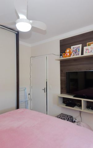 Apartamento à venda com 77m², 3 quartos e 2 vagasQuarto 2 - Suíte