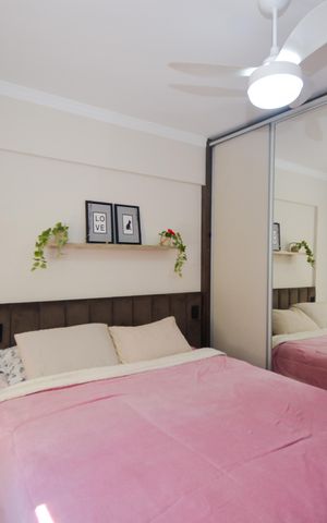 Apartamento à venda com 77m², 3 quartos e 2 vagasQuarto 2 - Suíte