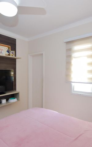 Apartamento à venda com 77m², 3 quartos e 2 vagasQuarto 2 - Suíte