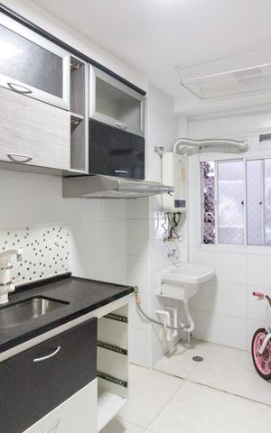 Apartamento à venda com 48m², 2 quartos e 1 vagaCozinha e Área de Serviço