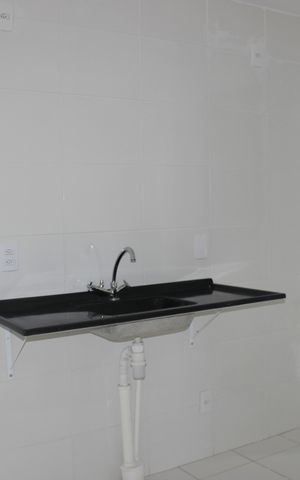 Apartamento para alugar com 43m², 2 quartos e 1 vagaSala e cozinha americana