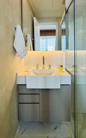Studio para alugar com 26m², 1 quarto e sem vaga Studio para alugar com 26m², 1 quarto e sem vagaBanheiro