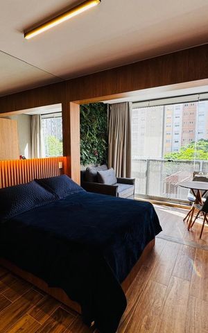 Studio para alugar com 26m², 1 quarto e sem vaga Studio para alugar com 26m², 1 quarto e sem vagaSala/Quarto
