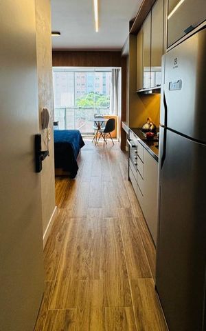 Studio para alugar com 26m², 1 quarto e sem vaga Studio para alugar com 26m², 1 quarto e sem vagaCorredor
