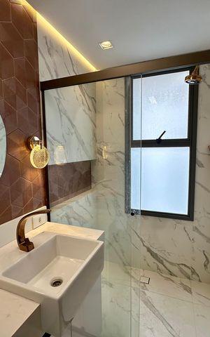 Apartamento para alugar com 103m², 3 quartos e 2 vagas Apartamento para alugar com 103m², 3 quartos e 2 vagasBanheiro 1