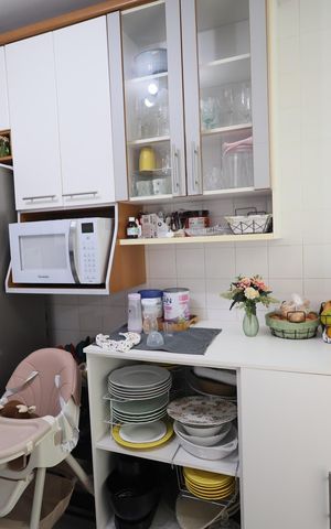Apartamento à venda com 63m², 2 quartos e 1 vagaCozinha e Área de Serviço