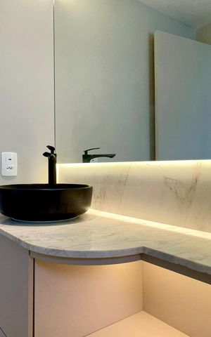 Apartamento à venda com 43m², 1 quarto e 1 vaga Apartamento à venda com 43m², 1 quarto e 1 vagaBanheiro da Suíte