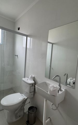 Studio para alugar com 30m², 1 quarto e sem vaga Studio para alugar com 30m², 1 quarto e sem vagaBanheiro