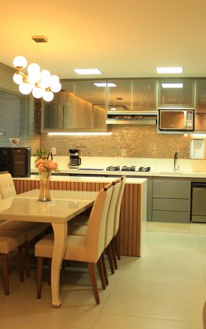 Apartamento para alugar com 54m², 2 quartos e 1 vagaSala de Jantar e Cozinha ao fundo
