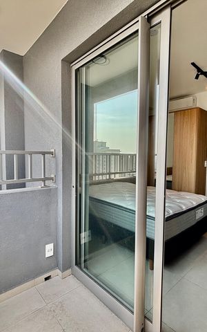 Studio para alugar com 25m², 1 quarto e sem vaga Studio para alugar com 25m², 1 quarto e sem vagaVaranda