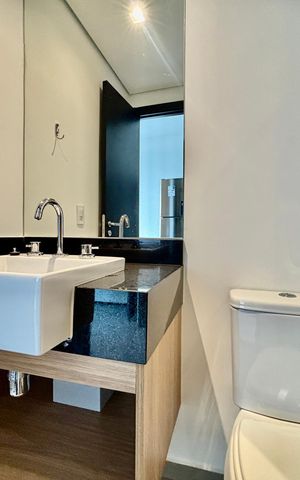 Studio para alugar com 25m², 1 quarto e sem vaga Studio para alugar com 25m², 1 quarto e sem vagaBanheiro