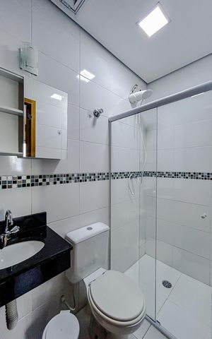 Casa para alugar com 70m², 2 quartos e 2 vagasBanheiro da Suíte 2