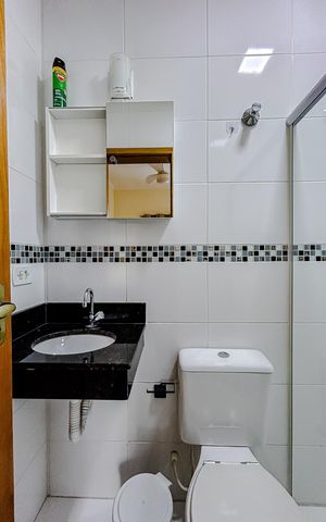 Casa para alugar com 70m², 2 quartos e 2 vagasBanheiro da Suíte 2