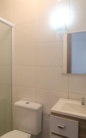 Casa de condomínio à venda com 50m², 2 quartos e 1 vagaBanheiro 