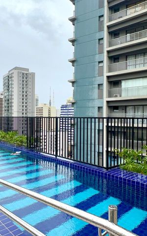Studio à venda com 24m², 1 quarto e sem vaga Studio à venda com 24m², 1 quarto e sem vagaPiscina