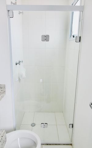 Apartamento para alugar com 42m², 2 quartos e 1 vaga Apartamento para alugar com 42m², 2 quartos e 1 vagaBanheiro da Suíte 1