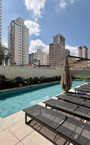 Studio para alugar com 25m², 1 quarto e sem vaga Studio para alugar com 25m², 1 quarto e sem vagaPiscina