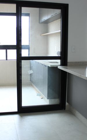 Apartamento à venda com 59m², 2 quartos e 1 vagaSala e Varanda Gourmet ao fundo