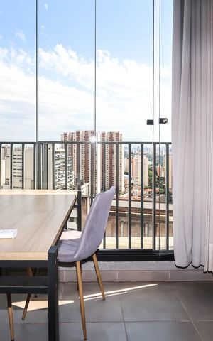 Studio à venda com 36m², 1 quarto e sem vagaVaranda