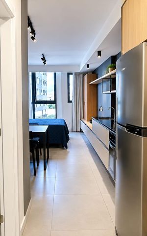 Studio para alugar com 33m², 1 quarto e sem vaga Studio para alugar com 33m², 1 quarto e sem vagaCozinha