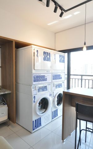 Apartamento para alugar com 27m², 1 quarto e sem vagaLavanderia