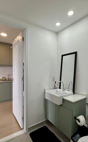 Studio para alugar com 33m², 1 quarto e sem vaga Studio para alugar com 33m², 1 quarto e sem vagaBanheiro