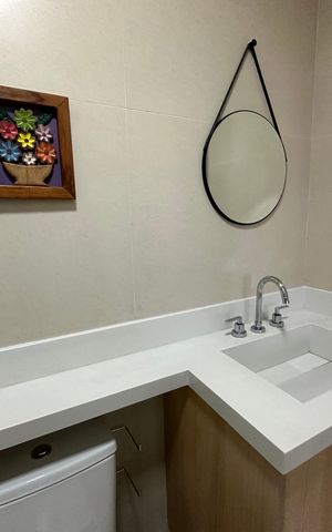 Apartamento para alugar com 123m², 3 quartos e 2 vagasBanheiro da Suíte 1