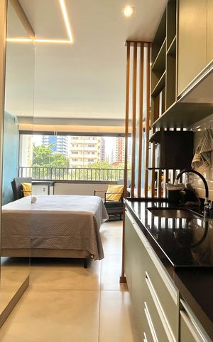 Studio à venda com 25m², 1 quarto e sem vagaCozinha