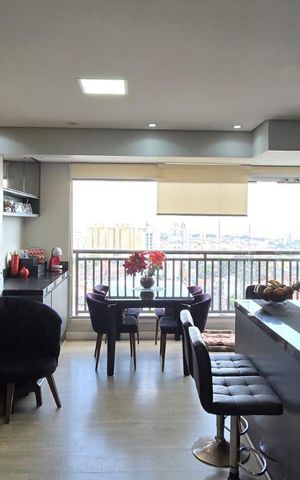 Apartamento à venda com 63m², 2 quartos e 1 vaga Apartamento à venda com 63m², 2 quartos e 1 vagaSala Cozinha e Varanda integrada