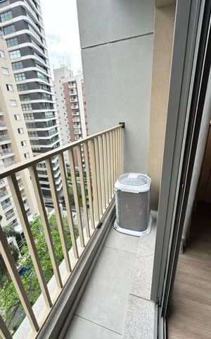 Studio para alugar com 25m², 1 quarto e sem vagaVaranda