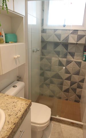 Apartamento à venda com 91m², 3 quartos e 1 vagaBanheiro da suíte 