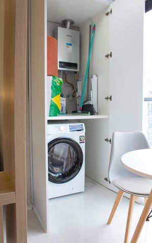 Studio para alugar com 27m², 1 quarto e sem vaga Studio para alugar com 27m², 1 quarto e sem vagaArmário de Serviço