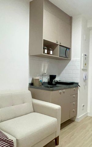 Studio para alugar com 27m², 1 quarto e sem vaga Studio para alugar com 27m², 1 quarto e sem vagaSala