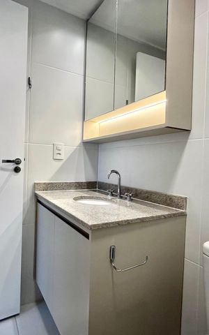 Apartamento para alugar com 50m², 1 quarto e 1 vaga Apartamento para alugar com 50m², 1 quarto e 1 vagaBanheiro da Suíte