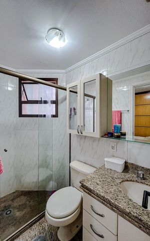 Apartamento à venda com 75m², 3 quartos e 2 vagasBanheiro da Suíte
