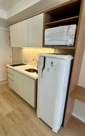 Studio para alugar com 26m², 1 quarto e sem vaga Studio para alugar com 26m², 1 quarto e sem vagaCozinha