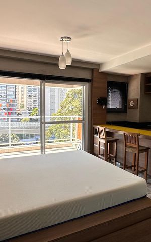 Studio para alugar com 38m², 1 quarto e 1 vaga