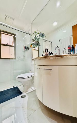 Apartamento para alugar com 80m², 3 quartos e 2 vagas Apartamento para alugar com 80m², 3 quartos e 2 vagasBanheiro da Suíte