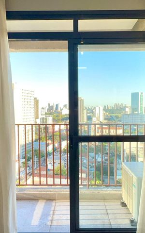 Studio para alugar com 28m², 1 quarto e sem vaga Studio para alugar com 28m², 1 quarto e sem vagaVaranda