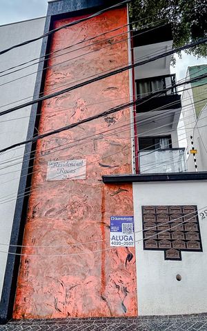 Apartamento para alugar com 40m², 2 quartos e sem vagaFachada com Plaquinha