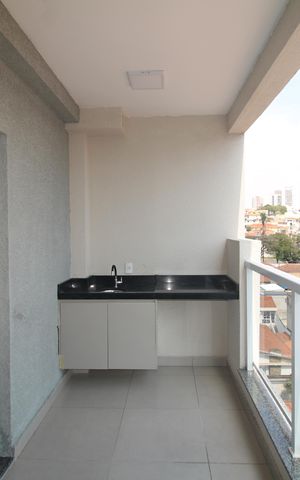 Apartamento para alugar com 33m², 1 quarto e 1 vagaSala / Cozinha - Varanda